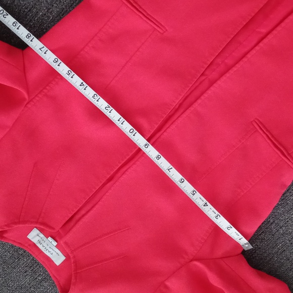 💋VTG Tahari💋 - Red Open Front Stretch Jacket - Picture 9 of 11